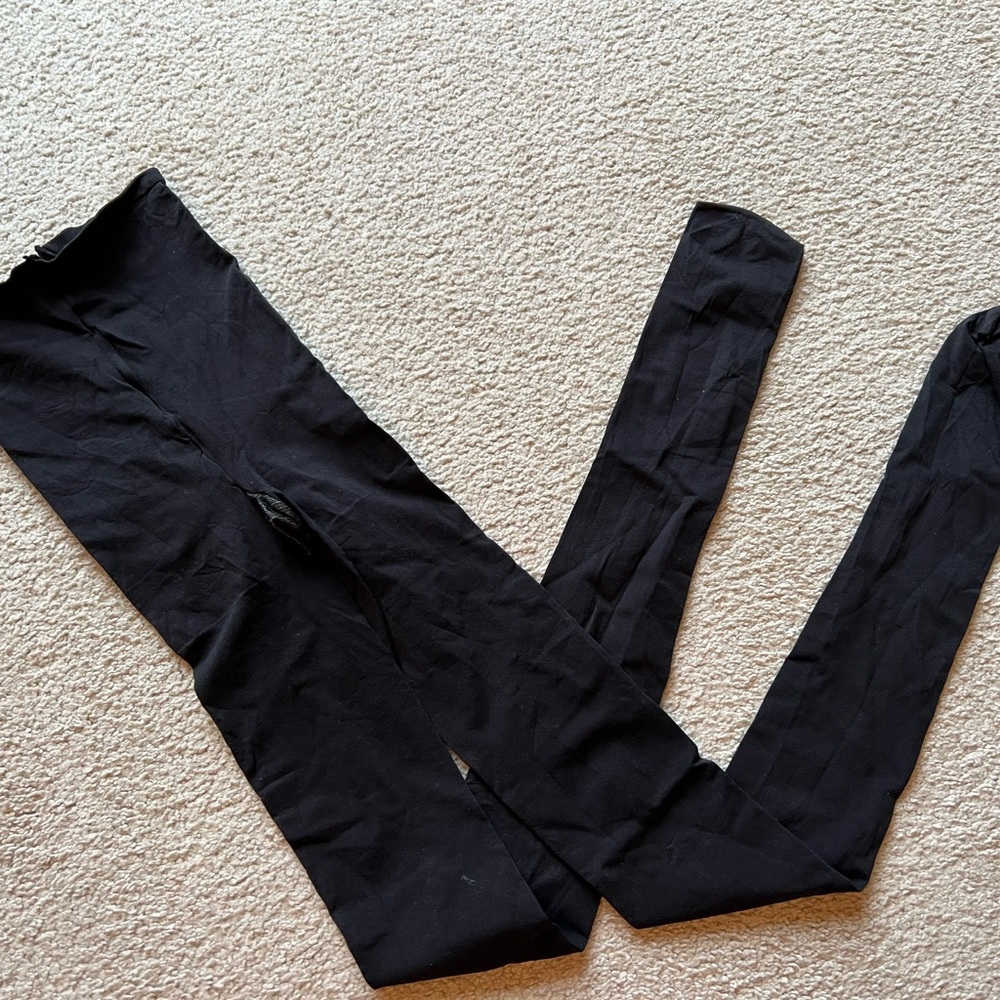 Women’s Solid Compression Black Tights Pantyhose … - image 3